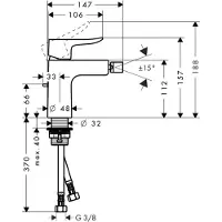 Hansgrohe Metris Bidetmischer Chrom