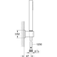GROHE Euphoria Cube Brausegarnitur Durchfluss: 9,4 l/min chrom - 27703000