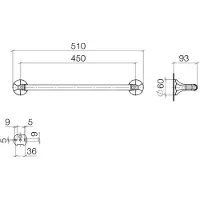 Dornbracht Madison Badetuchhalter, 510mm, 83045361