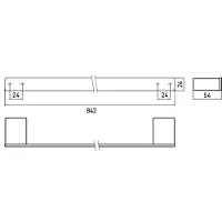 Emco Badetuchhalter LOFT 842mm Edelstahl