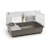 Savic Nero 2 Deluxe - Kaninchenkäfig - Silber / Grau - 80x50x44 cm