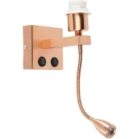 QAZQA Moderne Wandleuchte Kupfer mit Flexarm Brescia Combi