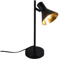 TRIO Leuchten - Landhaus I Vintage Tischleuchte I Tischlampe I Lampe I Leuchte Magno 1 schwarz I Wohnzimmer I Schlafzimmer - Stahl Rund I Länglich - LED geeignet E14