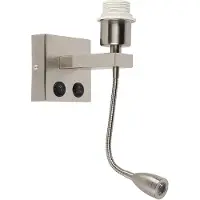 QAZQA Moderne Wandleuchte Stahl mit Flexarm - Brescia Combi