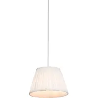QAZQA Retro Hängelampe Creme 25 cm - Plissee