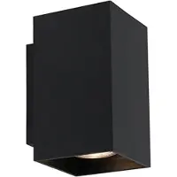 QAZQA Moderne Wandleuchte quadratisch schwarz - Sandy