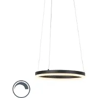Paul Neuhaus Schwarze Hängelampe Titus Ø 40cm