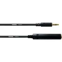 Cordial CFM 0.15 WK, 3.5mm, Weiblich, 6.35mm, Männlich, 0,15 m, Schwarz