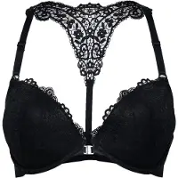 LASCANA Push-up-BH "Melissa" mit Vorderverschluss & Spitzenrücken aus Stickerei, Dessous