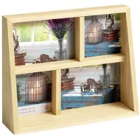 Walther design Rustic Portrait Galerierahmen, natur, je 3 X 10x15 + 10x10 cm