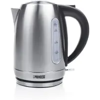 Princess 236018 Wasserkocher, 1,7 l, 2200 W, Edelstahl, Edelstahl, Wasserstandsanzeige, Überhitzungsschutz