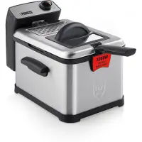 Princess Elektrische 3 Liter Kaltzonen Öl Fritteuse mit Filter 3200Watt Pommes frittieren