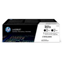 HP Toner kompatibel mit 201X (CF400XD) - 2x Schwarz - Hohe Kapazität - Multipack