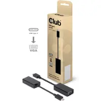 Club 3D CLUB3D USB 3.1 Type C to VGA Active Adapter, USB C, VGA, 0,15 m, Schwarz