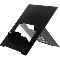 R-Go Tools Laptop Ständer R-Go Riser Flexible, für 1 Laptop/Tablet 10-22″ & bis 5 kg, 5-stufig höhenverstellbar, mit Dokumentenhalter, HYLITE Aluminium, schwarz
