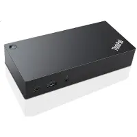 Lenovo 40A90090EU, Kabelgebunden, USB 3.2 Gen 1 (3.1 Gen 1) Type-C, USB Typ-A, USB Typ-C, 10,100,1000 Mbit/s, Schwarz, Kensington