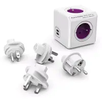 Allocacoc ReWirable USB Splitter + 4 Travel Plugs pink