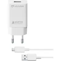 Cellularline Adaptive Fast Charger Kit 15W - Micro USB - Samsung, Drinnen, AC, 1 m, Weiß
