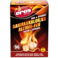 Eres Grill- und Kaminanzünder - 96 Stück – Schnelles und effizientes Anzünden für Kohleöfen, Kamine und Grills