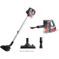 Homeline Zyklon Hand- Staubsauger 2in1 rot grau mit Zubehör 600 Watt