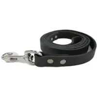 Brekz Leder Hundeleine Schwarz