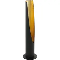 Eglo Tischlampe Barbotto, 1 flammige Tischleuchte, Stablampe aus Stahl, Farbe: Schwarz, gold, Fassung: GU10, inkl. Schalter