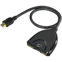 Hama A 120, HDMI, 2x HDMI, 1920 x 1080 Pixel, Schwarz, 230 mm, 140 mm