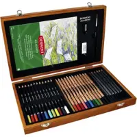 Derwent Skizzenstifte Aquarellfarben Notizbuch Malset 35 Einheiten