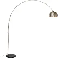 QAZQA Bogenleuchte Stahl Metallschirm 32 cm verstellbar - XXL