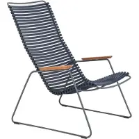 Houe CLICK Lounge Chair mit Bambusarmlehnen Dark blue