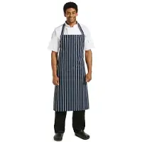 Chef Works Whites Chefs Clothing Whites Latzschürze blau weiß gestreift extra lang