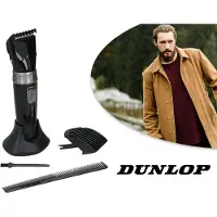 Dunlop Haarschneidemaschine Aufladbar – Haarschneider & Barttrimmer Herren – Trimmer mit 2 Kämmen (3–30 mm) – Ausdünnfunktion – Rasierer Herren Elektrisch – Schwarz