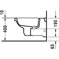 Duravit 0266100000 Wand-Bidet 1930 580 mm mit ÜL, mit