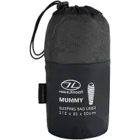 Highlander Mumienschlafsack-Inlett Camping Matratze Schwarz SB245M