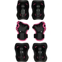 Rollerblade Schutzset - Skate Gear Jr - Black m. Pink - - XXXS - Schutzausrüstung