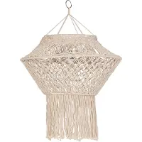QAZQA Makramee Lampenschirm natur 90 cm