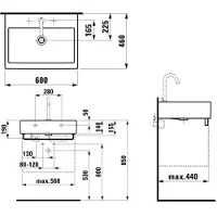 Laufen H8174330001091 Wt Living City 460X600X155