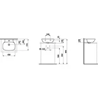 Laufen H8163020001041 Aufsatz-WT INO 450x560x145