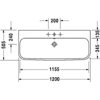 Duravit Möbel-Waschtisch Happy D.2 120 cm weiß 2318120000