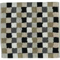 Cawö Gesichtshandtuch Lifestyle Cube Karo Kiesel (6er Set)