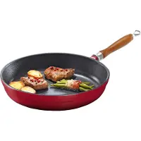 Kruger 913323 Pfanne &quot Vulcan&quot 24 cm flach mit Holzgriff, induktionsgeeignet