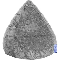 Sitting Bull BeanBag Fluffy L 70 x 90 cm, Mittelgrau 70x90cm