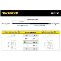 Monroe ML5190 Gasfeder Heckklappendämpfer für RENAULT LAGUNA II (BG0/1) 513mm