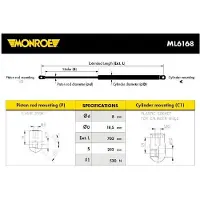 Monroe ML6168 Gasfeder Heckklappendämpfer für FORD Grand C-Max (DXA/CB7, DXA/CEU) 703mm