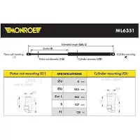 Monroe ML6351 Gasfeder Heckklappendämpfer für BMW 4 Coupe (F32, F82) 403mm