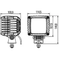 Hella Arbeitsscheinwerfer 12 V 43 W LED 5.700 K 2.200 lm für u.a. FAUN