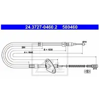 Ate Seilzug Feststellbremse 24.3727-0460.2 für Mercedes-Benz T1