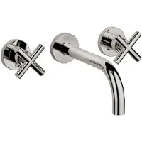 Dornbracht Dornb 3-Loch-WT-Wandbatterie TARA o Ablaufgarnitur Ausladung 190mm platin