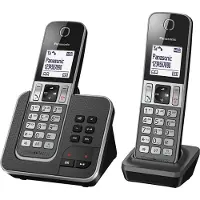 Panasonic KX-TGD322, DECT-Telefon, Freisprecheinrichtung, 50 Eintragungen, Anrufer-Identifikation, Schwarz