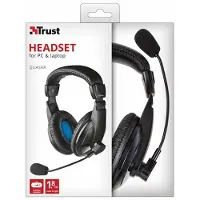Trust 21661, Verkabelt, Anrufe/Musik, 20 - 20000 Hz, 180 g, Kopfhörer, Schwarz